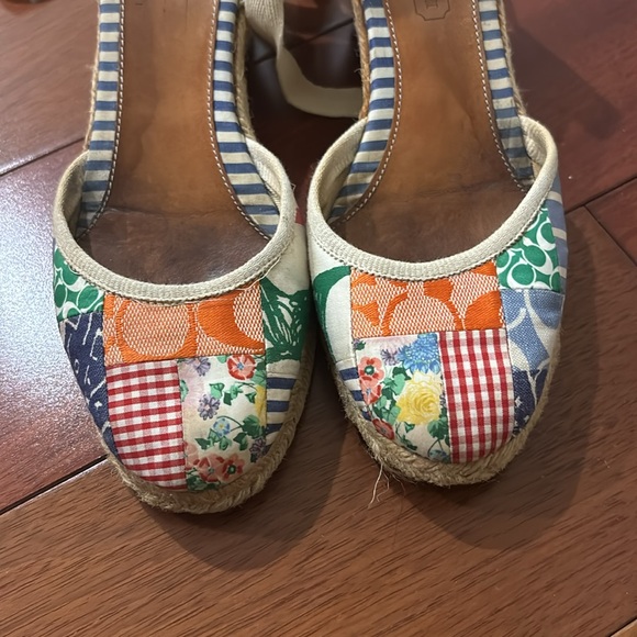 Coach Madras Espadrilles 7B - Picture 2 of 4